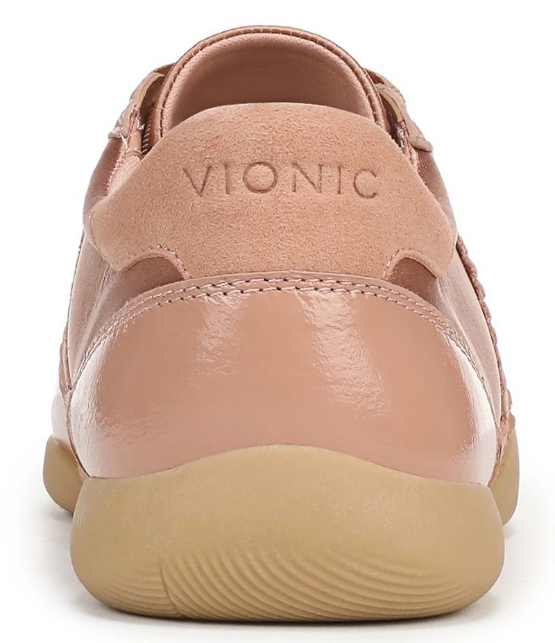 Vionic Arabelle Nylon And Leather Lace Up Sneakers