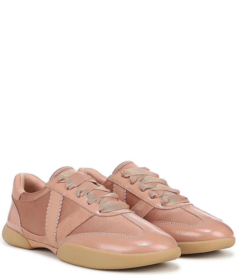 Vionic Arabelle Nylon And Leather Lace Up Sneakers