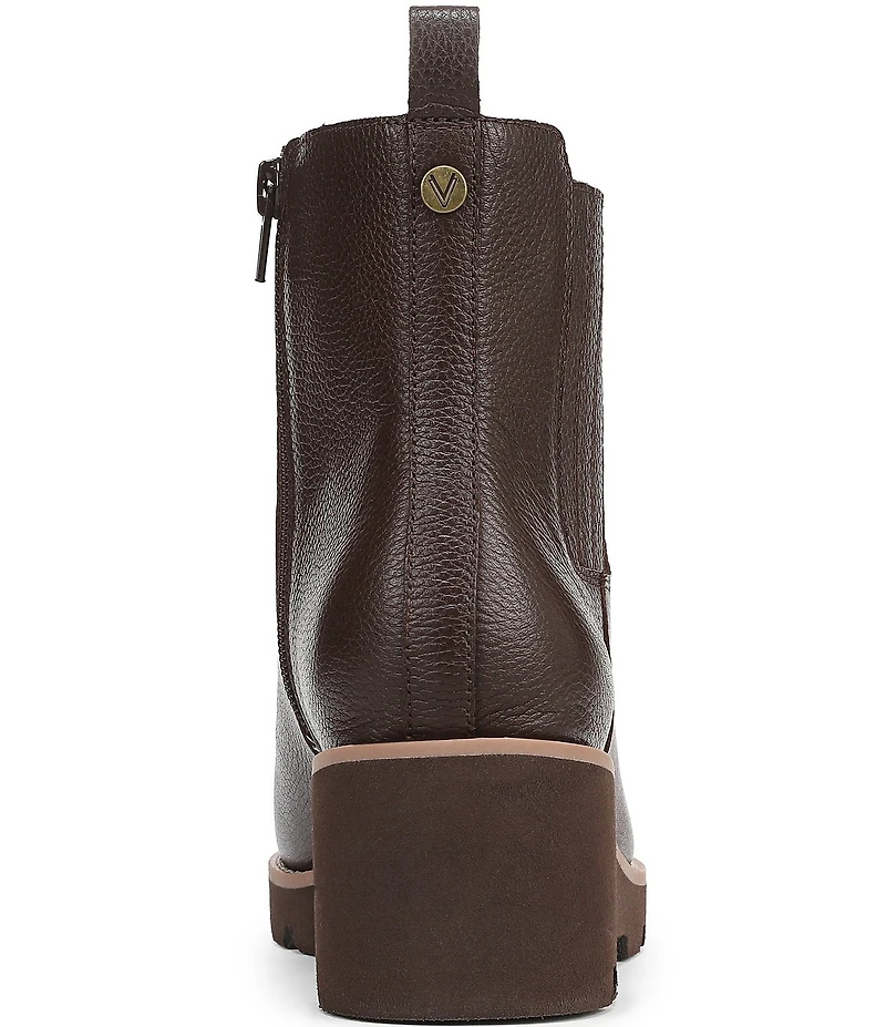 Vionic Aria 2.0 Leather Lugged Wedge Booties