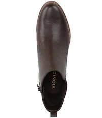 Vionic Aria 2.0 Leather Lugged Wedge Booties