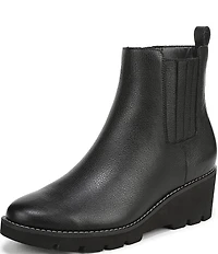 Vionic Aria 2.0 Leather Lugged Wedge Booties