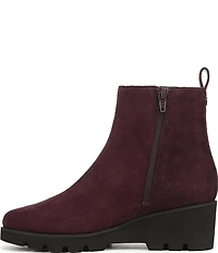 Vionic Aria 2.0 Suede Lugged Wedge Booties