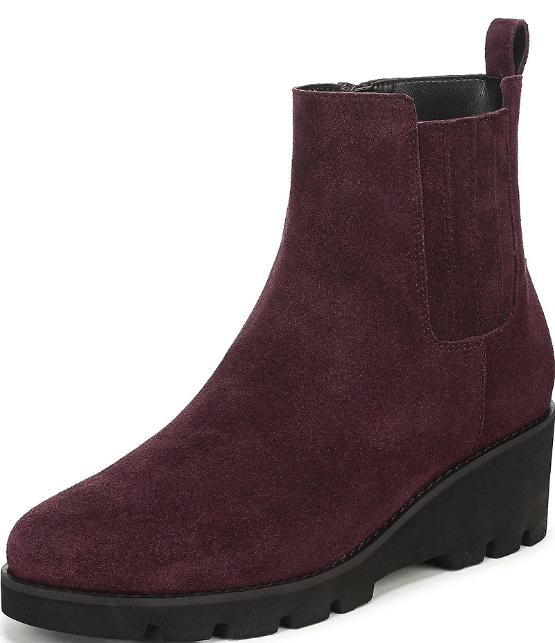Vionic Aria 2.0 Suede Lugged Wedge Booties