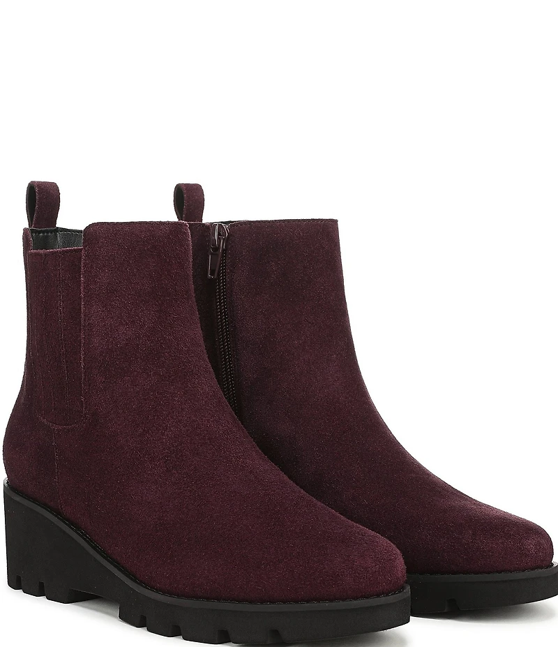 Vionic Aria 2.0 Suede Lugged Wedge Booties