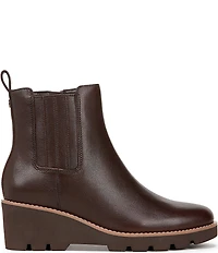 Vionic Aria Leather Lugged Wedge Booties