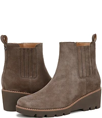 Vionic Aria Suede Lugged Wedge Booties