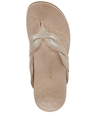 Vionic Bella Braid Leather Thong Sandals