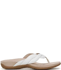 Vionic Bella Braid Leather Thong Sandals