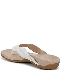 Vionic Bella Braid Leather Thong Sandals