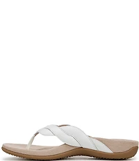 Vionic Bella Braid Leather Thong Sandals