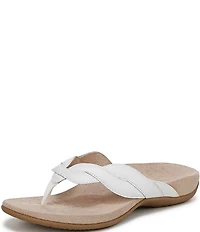 Vionic Bella Braid Leather Thong Sandals