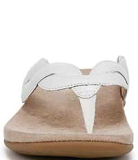 Vionic Bella Braid Leather Thong Sandals