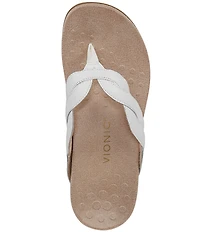 Vionic Bella Braid Leather Thong Sandals