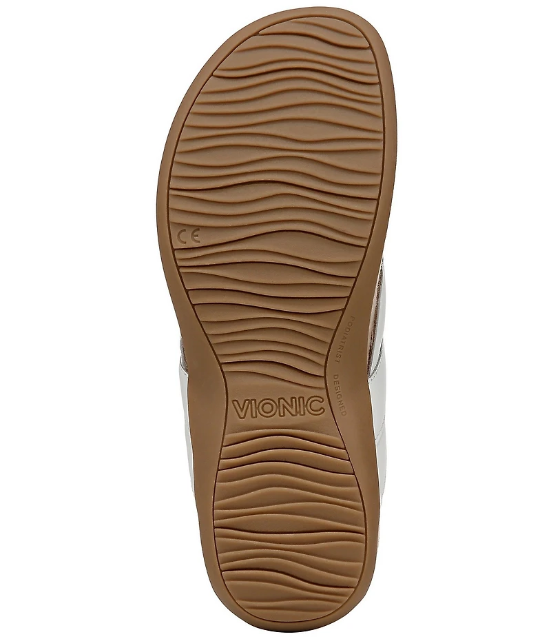 Vionic Bella Braid Leather Thong Sandals