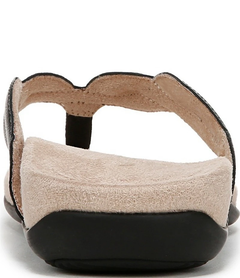 Vionic Bella Braid Leather Thong Sandals