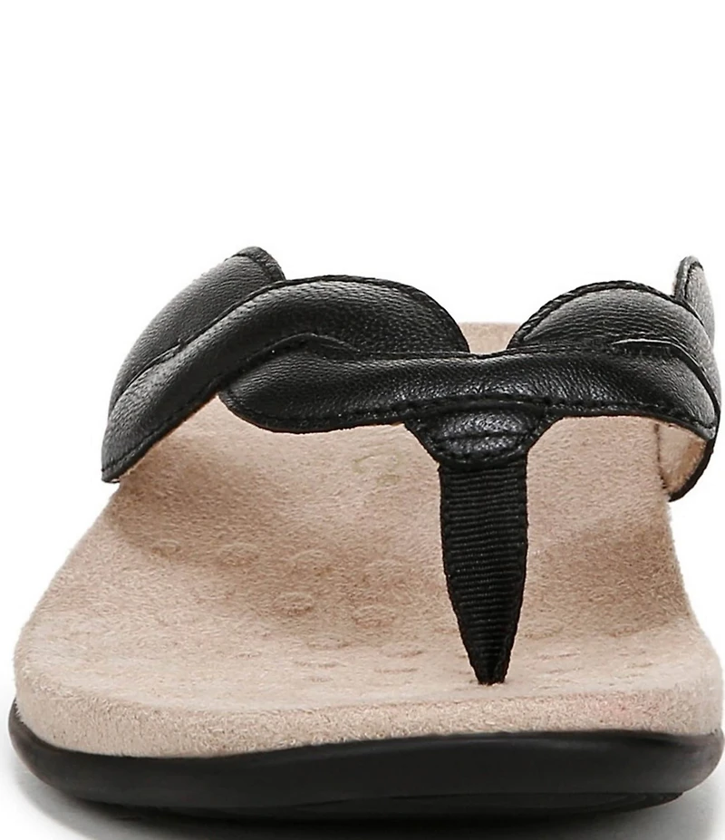 Vionic Bella Braid Leather Thong Sandals