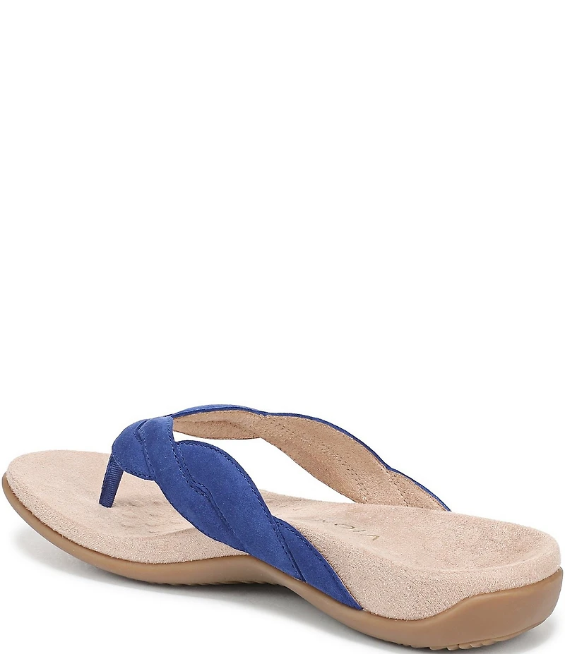 Vionic Bella Braid Suede Thong Sandals
