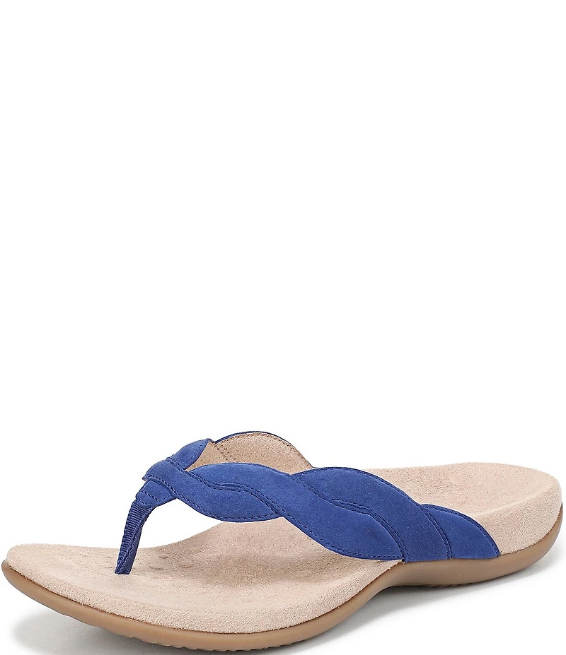 Vionic Bella Braid Suede Thong Sandals