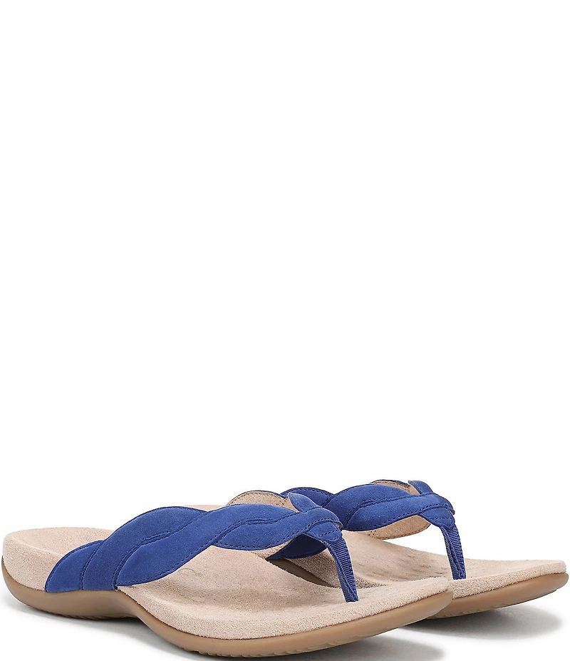 Vionic Bella Braid Suede Thong Sandals
