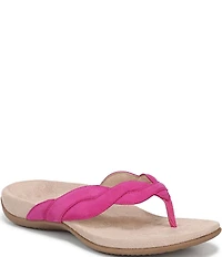 Vionic Bella Braid Suede Thong Sandals