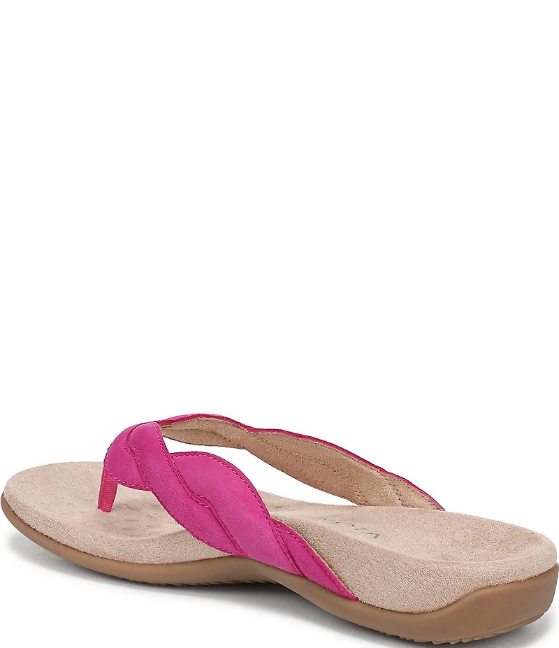 Vionic Bella Braid Suede Thong Sandals
