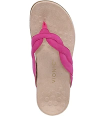 Vionic Bella Braid Suede Thong Sandals