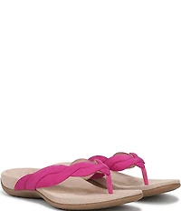 Vionic Bella Braid Suede Thong Sandals