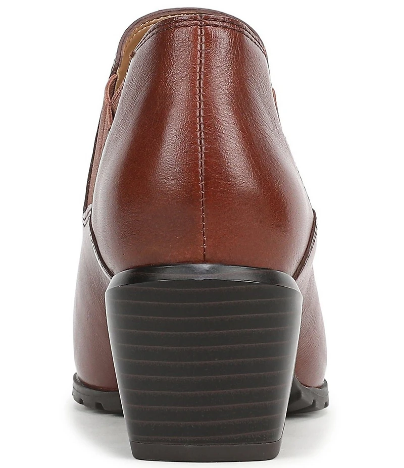 Vionic Bethany Leather Stacked Heel Booties