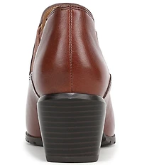 Vionic Bethany Leather Stacked Heel Booties