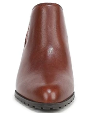 Vionic Bethany Leather Stacked Heel Booties