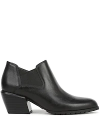 Vionic Bethany Leather Stacked Heel Booties