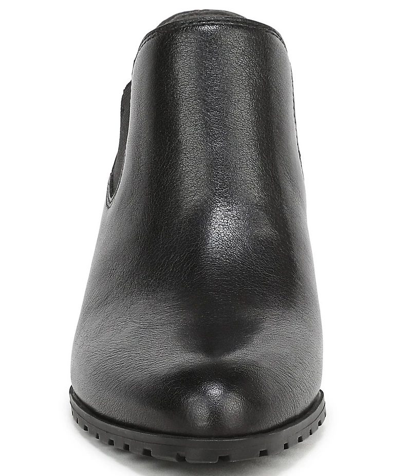 Vionic Bethany Leather Stacked Heel Booties