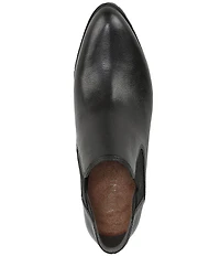 Vionic Bethany Leather Stacked Heel Booties