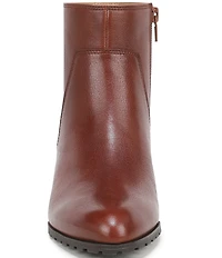 Vionic Bianca Leather Stacked Heel Booties