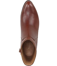 Vionic Bianca Leather Stacked Heel Booties
