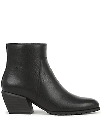 Vionic Bianca Leather Stacked Heel Booties