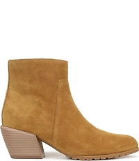 Vionic Bianca Suede Stacked Heel Booties