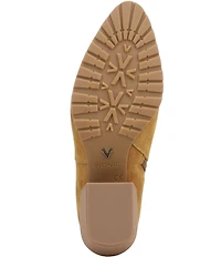 Vionic Bianca Suede Stacked Heel Booties
