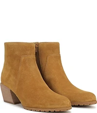 Vionic Bianca Suede Stacked Heel Booties