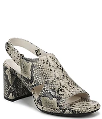 Vionic Bolinas Snake Embossed Leather Dress Sandals