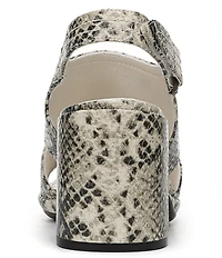 Vionic Bolinas Snake Embossed Leather Dress Sandals