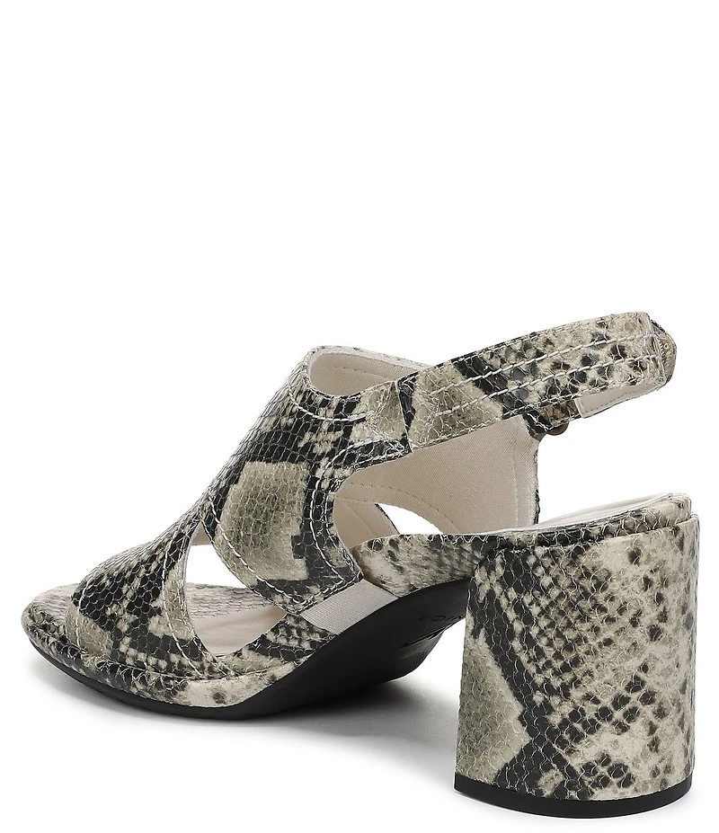 Vionic Bolinas Snake Embossed Leather Dress Sandals