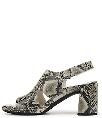 Vionic Bolinas Snake Embossed Leather Dress Sandals