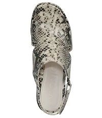 Vionic Bolinas Snake Embossed Leather Dress Sandals