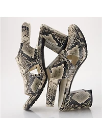 Vionic Bolinas Snake Embossed Leather Dress Sandals