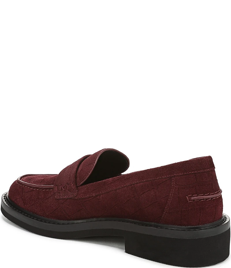 Vionic Caitlin Suede Croco Penny Loafers