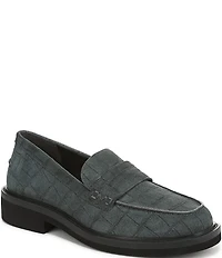 Vionic Caitlin Suede Croco Penny Loafers