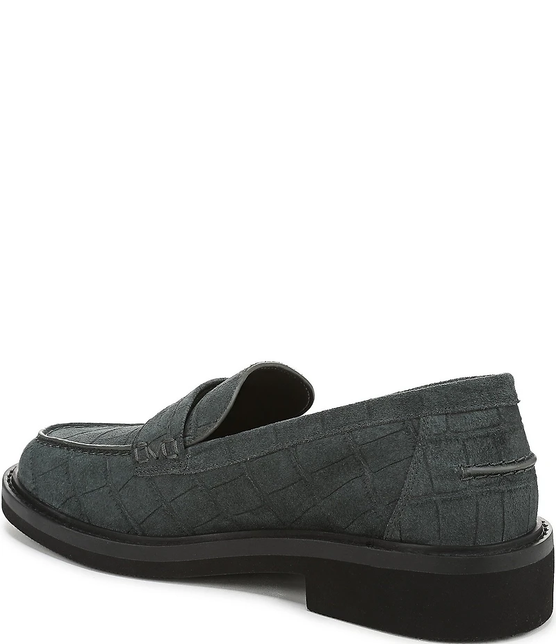 Vionic Caitlin Suede Croco Penny Loafers