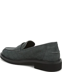 Vionic Caitlin Suede Croco Penny Loafers