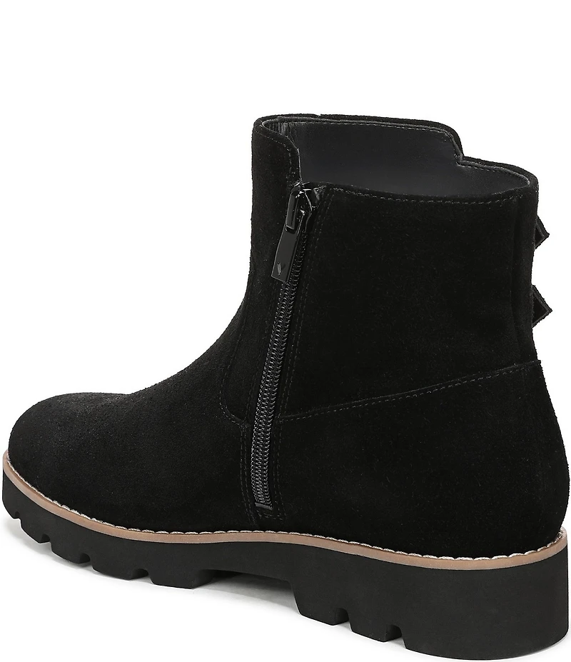 Vionic Carissa Suede Buckle Hardware Lugged Booties